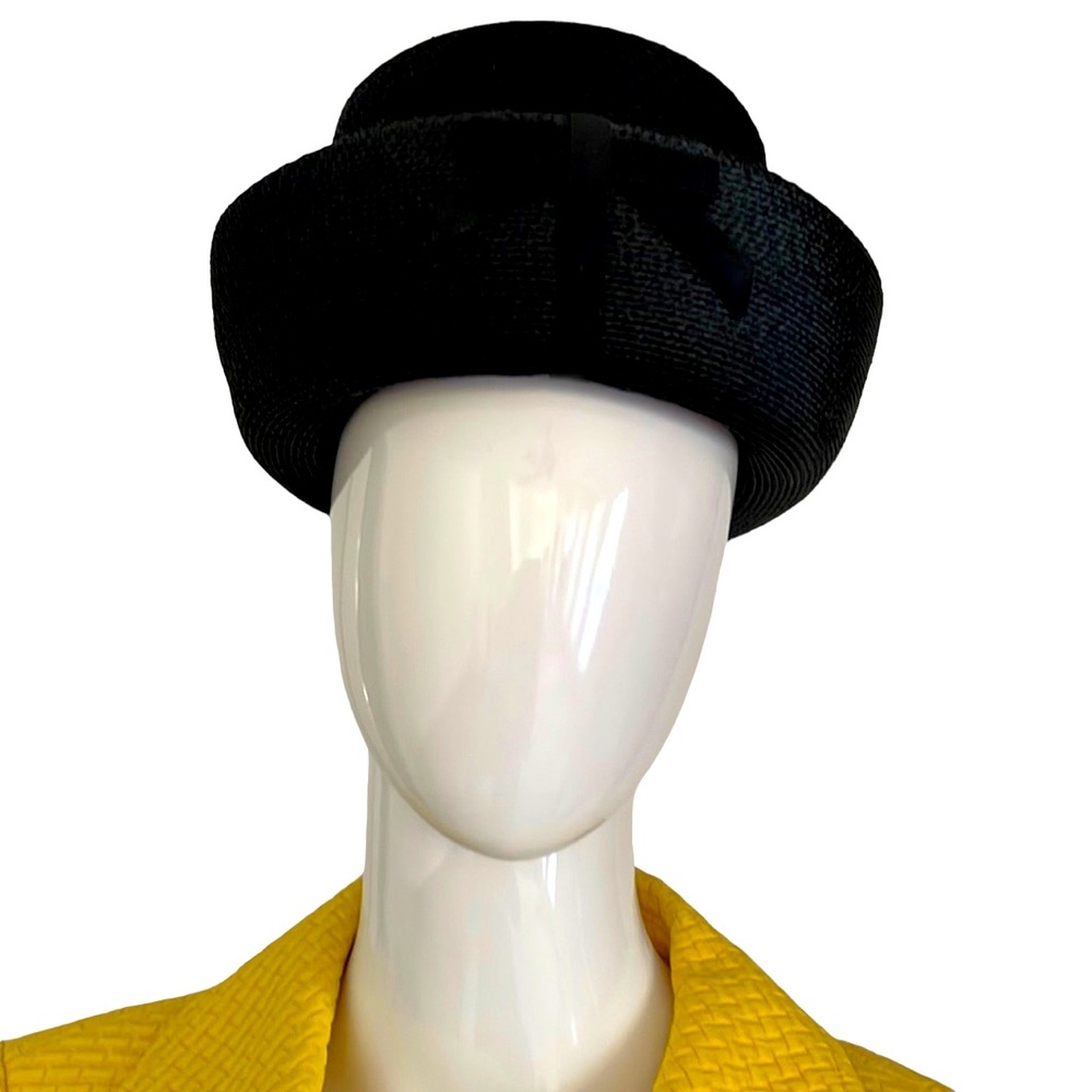 MR. JOHN JR. Vintage women’s black straw hat